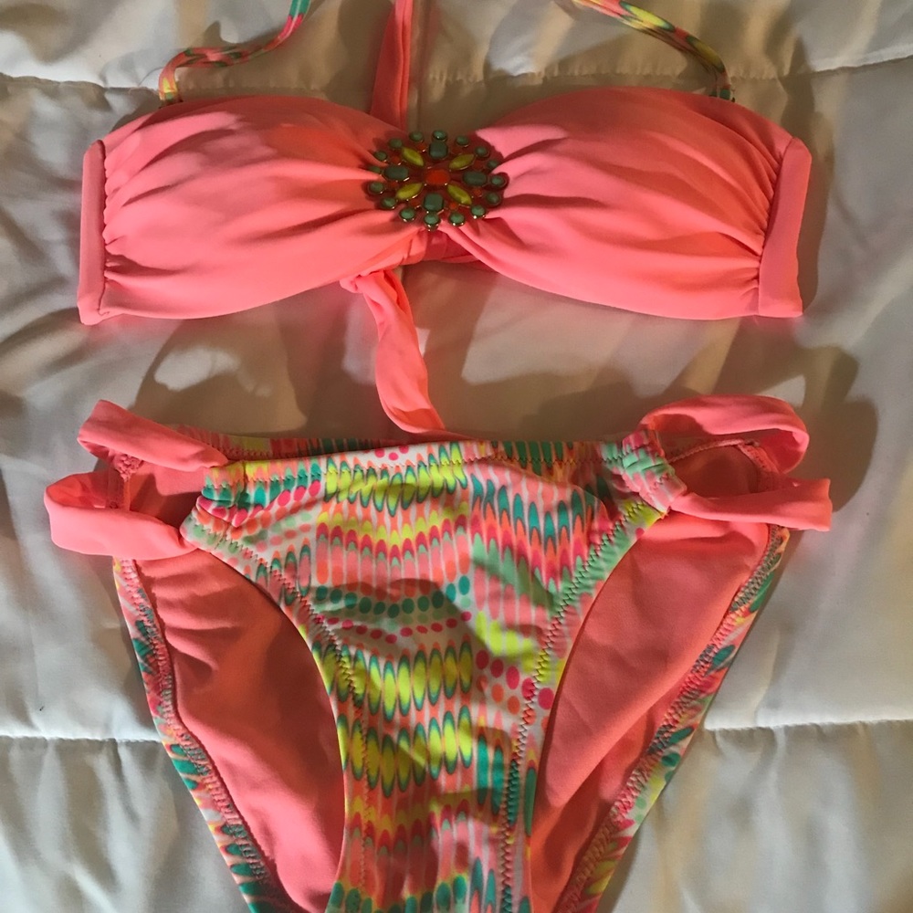 Coral bikini